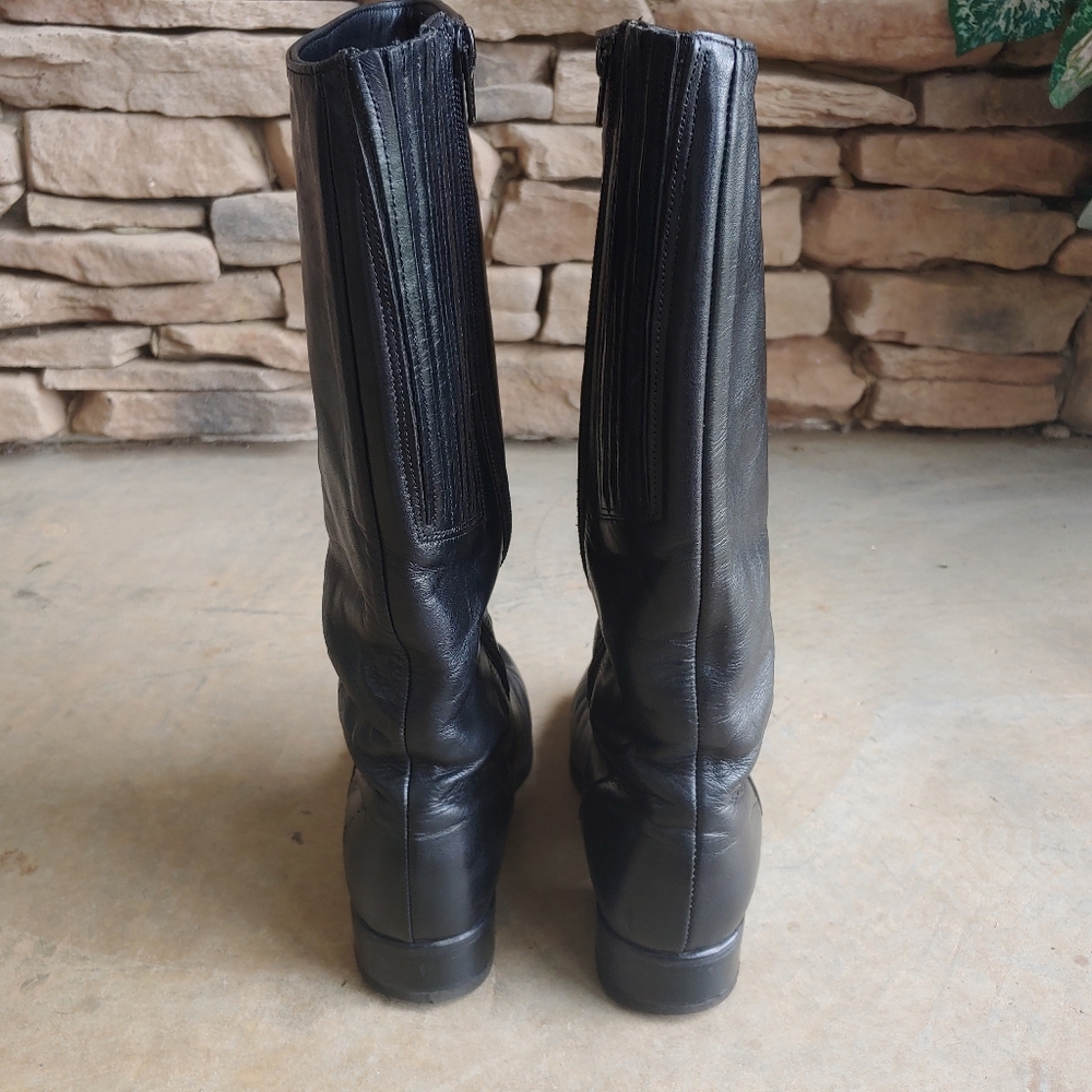 Santana Canada Black Leather Waterproof Knee Riding Boots - Picture 12 of 14